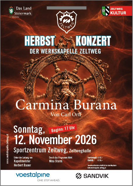 Plakat Herbstkonzert 2026 Carmina Burana